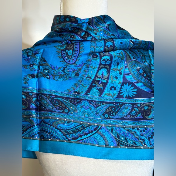 Women’s Kalanjali 100% Pure Silk Multicolor Blue NWT - Picture 10 of 11